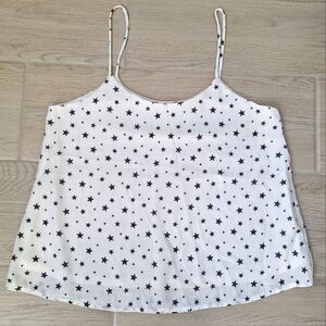Altar'd State white and grey stars spaghetti strap tank top - size medium